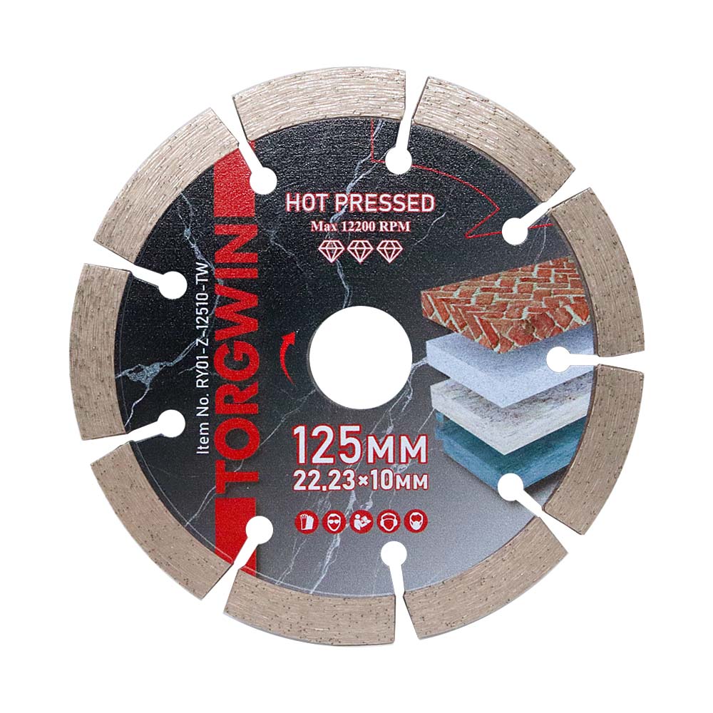 Топло притиснато сегментирано сечило за пила за дијаманти за сечење бетон